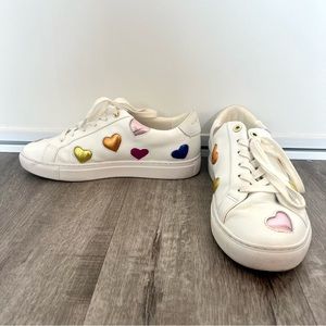 Kurt Geiger London White Leather/Rainbow Shop Lane Sneaker